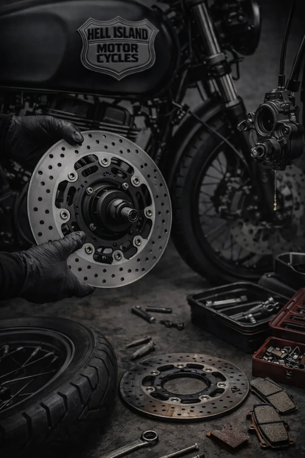 hell-island-motorcycles_werkstatt-bremsenwechsel